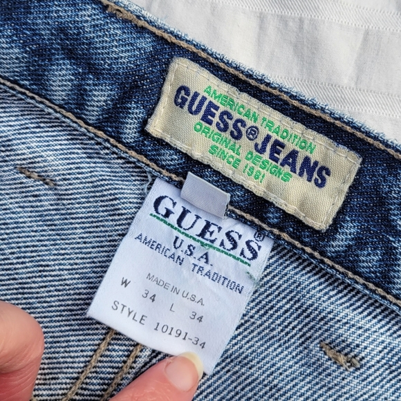 Vintage Guess Blue Jeans - Picture 4 of 6